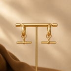 T Bar Hoop Earrings