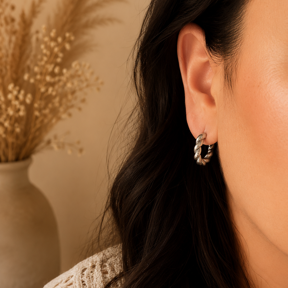 Chunky Twisted Hoops