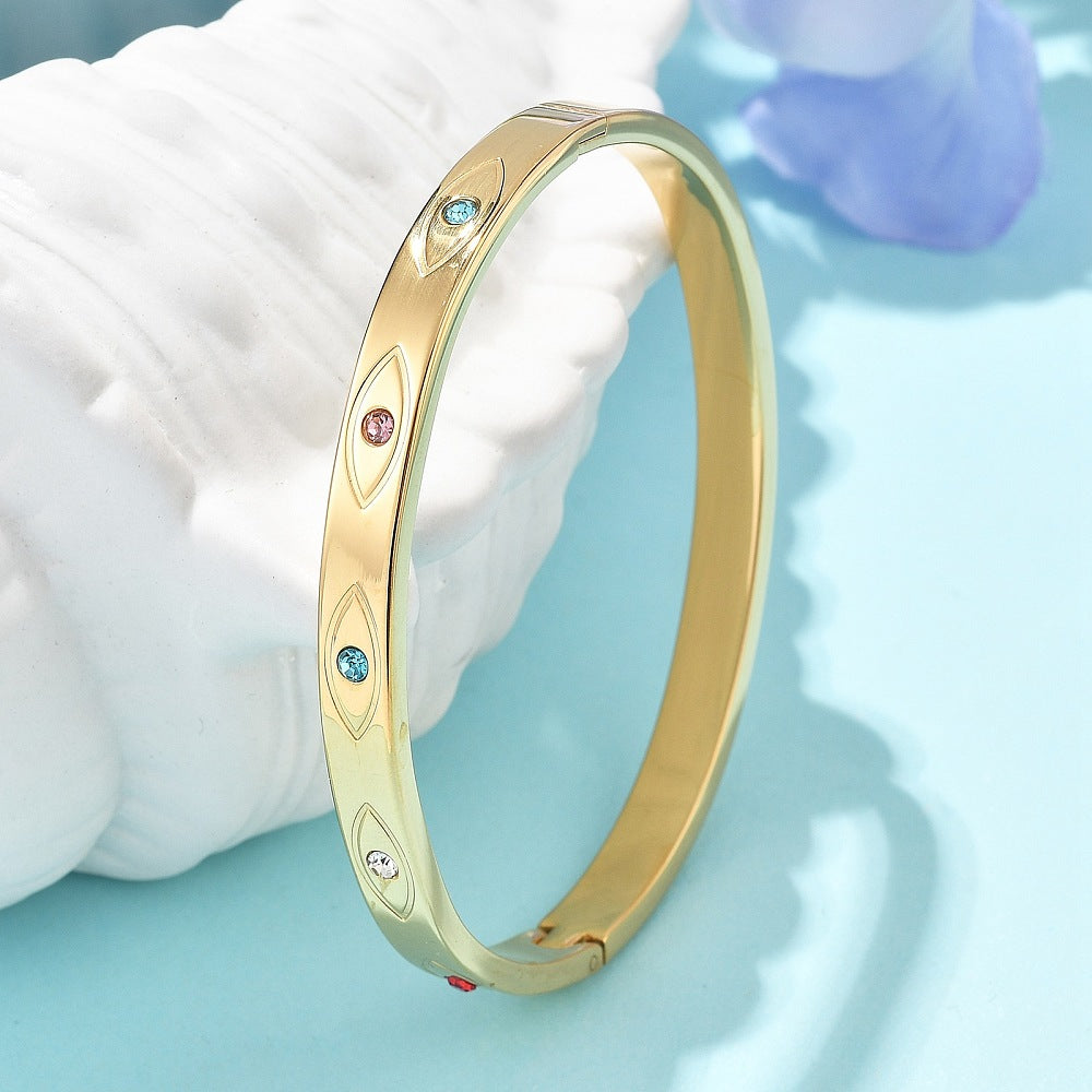 Evil Eye Gemstone Bangle