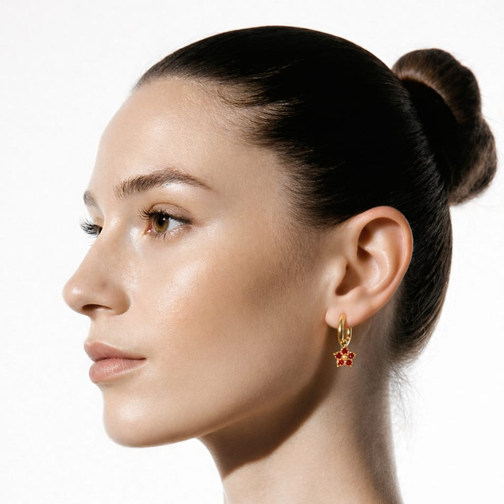Crystal Flower Earrings (6 colours available)