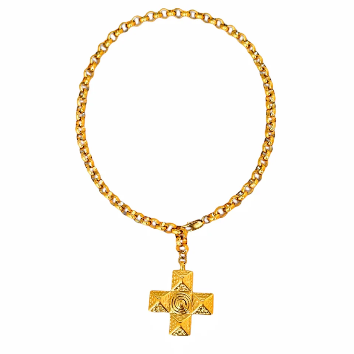 Vintage Statement Cross Necklace