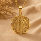 Gold St Benedict Necklace
