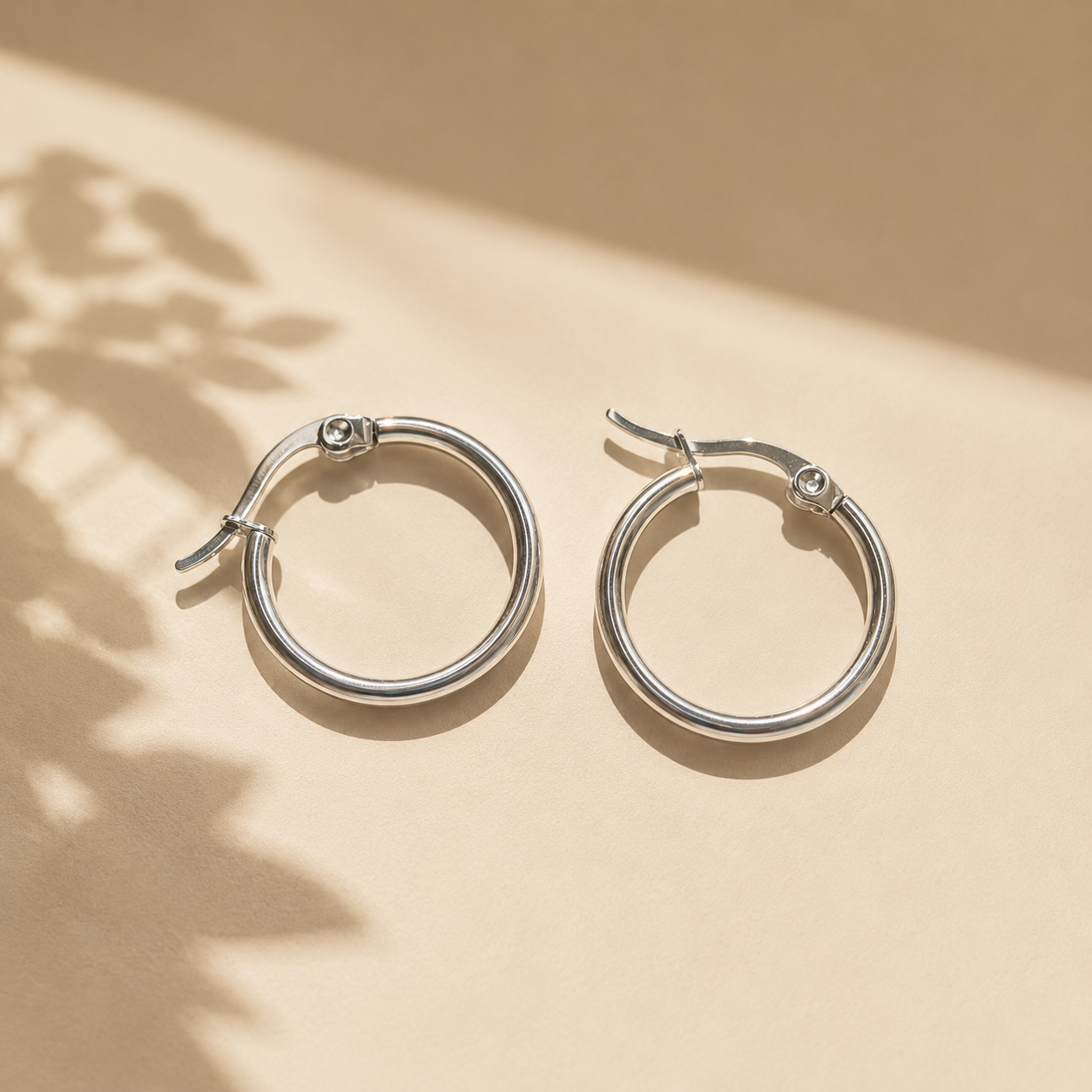 Simply Silver Hoops