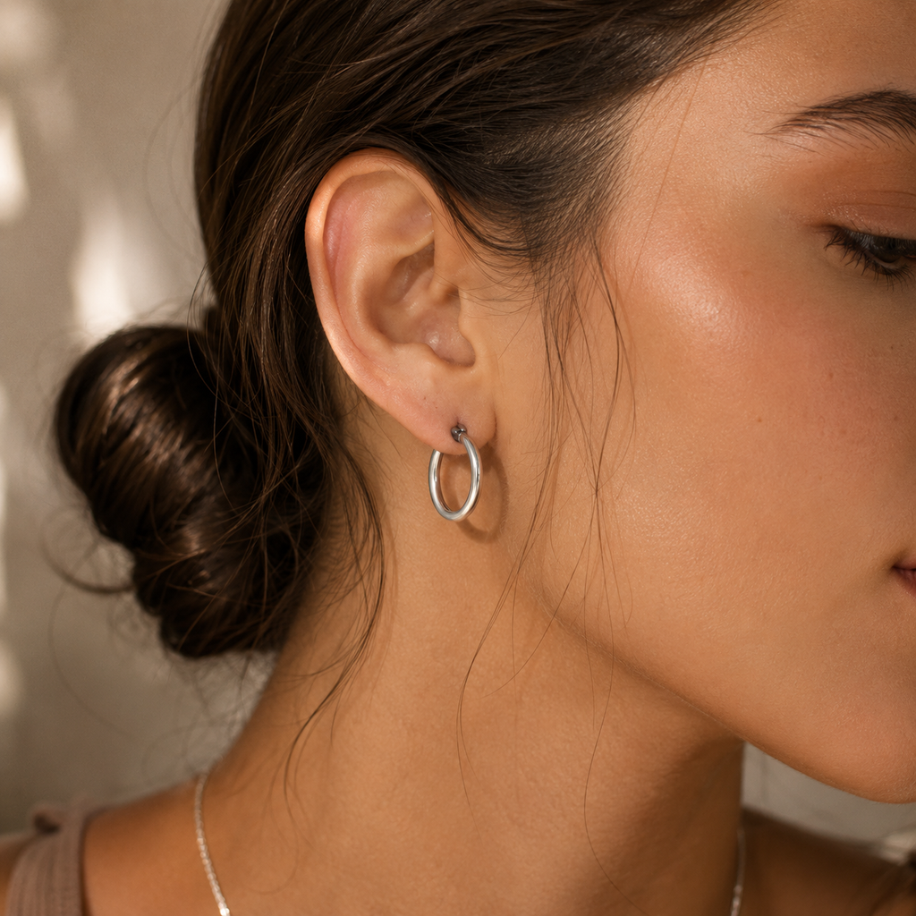 Simply Silver Hoops
