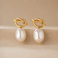Solea Knot Pearl Earrings