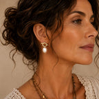 Solea Knot Pearl Earrings