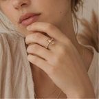 Studded Cross Ring