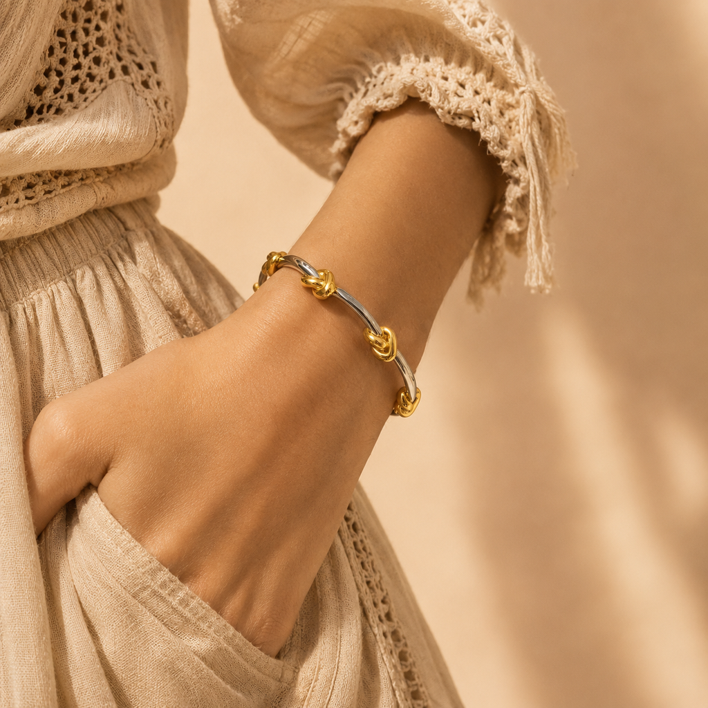 Two Tone Knot Bangle