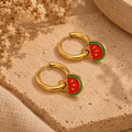 Watermelon Charm Hoops