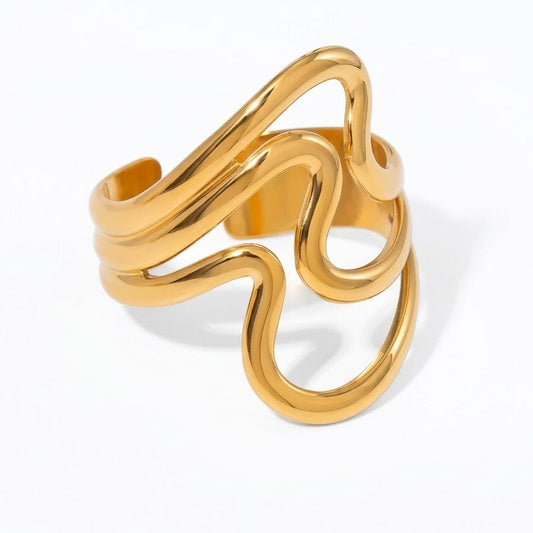 Wavy Adjustable Ring