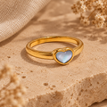 White Heart Ring