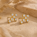 Zirconia Crucifix Studs