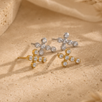 Zirconia Crucifix Studs