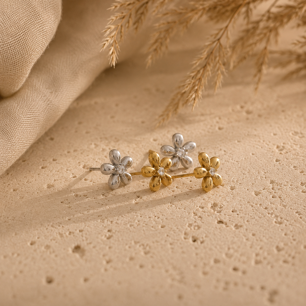 Zirconia Daisy Studs