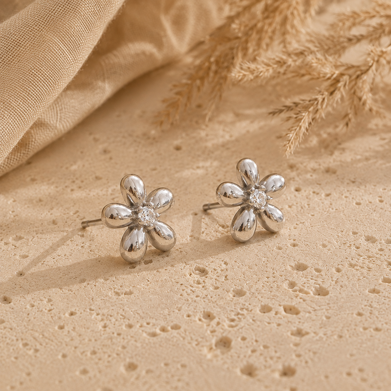 Zirconia Daisy Studs